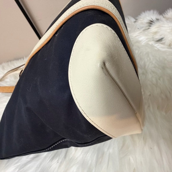 Coach Navy and Tan Tote Bag - Picture 4 of 12
